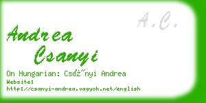 andrea csanyi business card